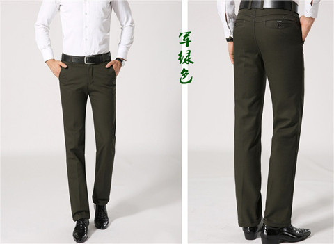 Đặc biệt hàng ngày trung thu mùa thu và mùa đông dày lỏng lẻo quần cotton giản dị trung niên eo cao cộng với quần nhung nam dày quần tây âu