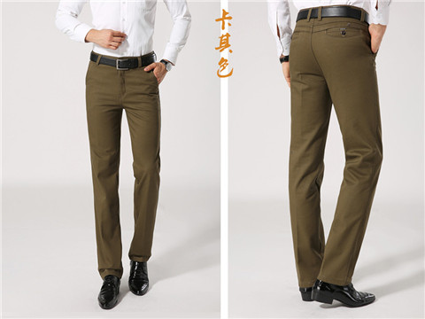 Đặc biệt hàng ngày trung thu mùa thu và mùa đông dày lỏng lẻo quần cotton giản dị trung niên eo cao cộng với quần nhung nam dày quần tây âu