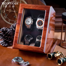 Solid wood automatic shaking table Mechanical watch Household rotating placer Jewelry watch storage box Single table rotating table