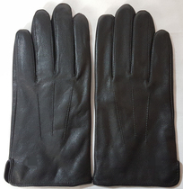 Formal business leather gloves plus velvet suede warm leather outdoor winter special gloves