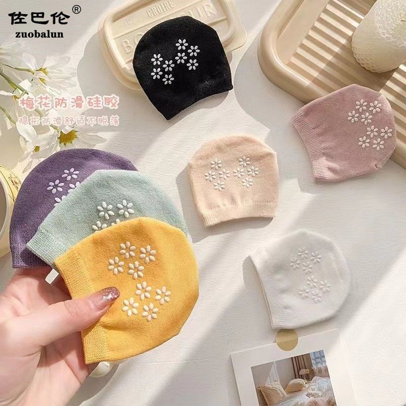 Women's Summer Korean Style No-Show Socks, Silicone Non-Slip Invisible Socks, Half-Foot Socks for High Heels, Sweat-Absorbing and Odor-Resistant Short Socks