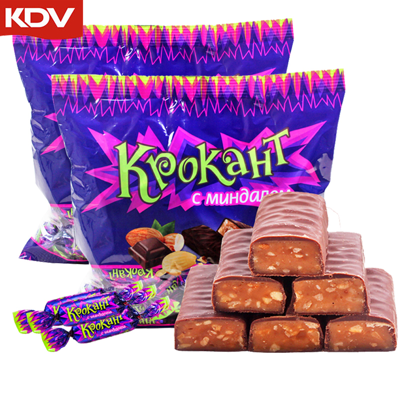 KDV俄罗斯紫皮糖 kpokaht正品原装1000g进口巧克力喜糖果批发散装