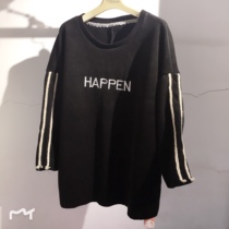 Beautiful Pregnancy Season Gestational Woman Dress Autumn Winter Korean Version Plush Thickening Loose Large Code Pregnant Woman Blouse With Long Sleeve Warm Sweater