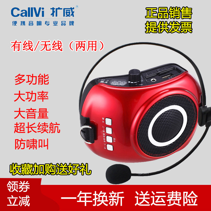 Megaphone V25 wireless headset Bee teacher special loudspeaker Outdoor audio promotional huckleberry horn recording