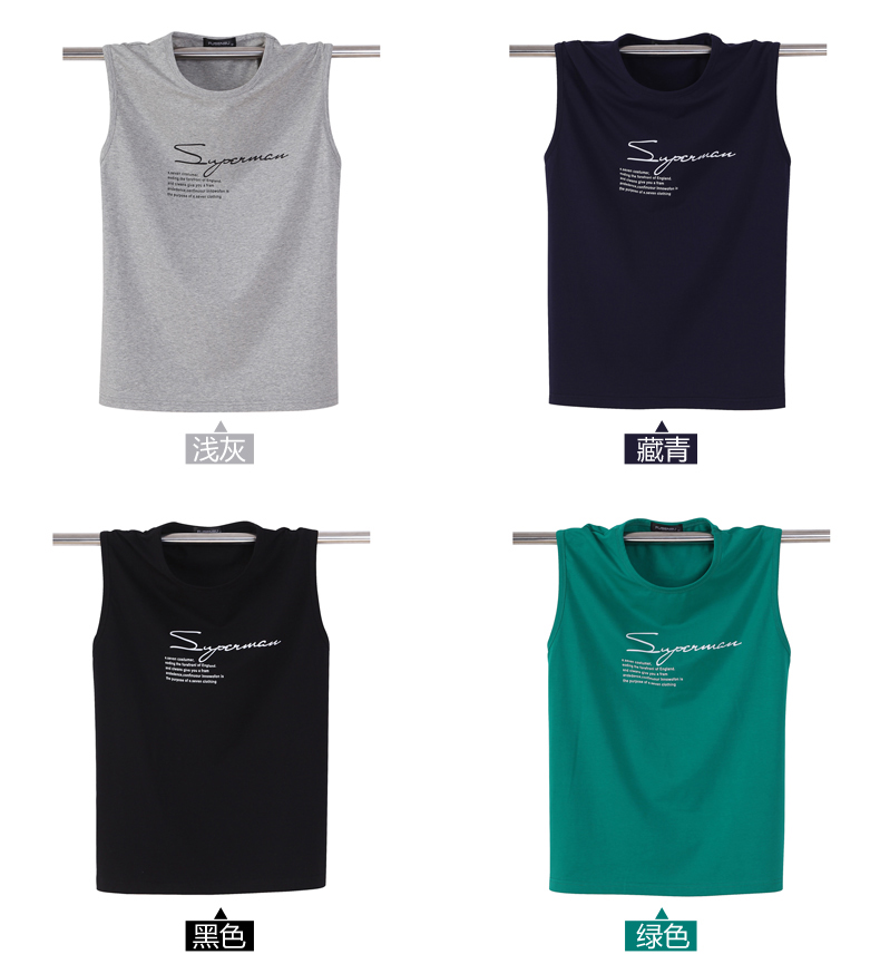 Mùa hè áo vest nam cotton rộng kích thước không tay áo thun thể thao xu hướng tập thể dục vest béo bên ngoài mặc vest - Áo vest cotton áo khoác nam giả vest