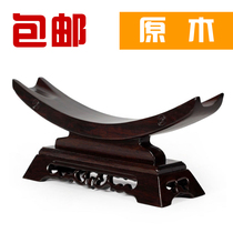 Solid wood sword stand Handmade log black Azusa wood handmade sword samurai flute cold soldier handicraft stand