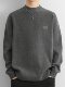 High-end semi-turtleneck sweater men's woolen sweater 2024 winter new warm thickened mid-collar sweater