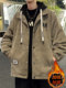 Corduroy jacket men's autumn and winter vacation two-piece hooded warm cotton clothes teenagers plus velvet thickened jacket men's style