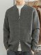 High-end men's knitted cardigan jacket high-end 2025 new popular spring and autumn thickened baseball uniform jacket