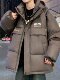 90 white duck down jacket boys winter thin thickened hooded youth trendy brand short work jacket black