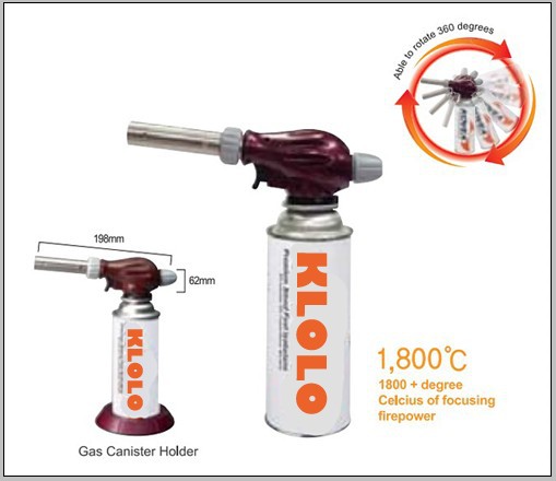 Germany KLOLO Original Imported Jet Fire Gun KT-2912 Advanced card Jet Fire Gun Cuisine Spray Gun