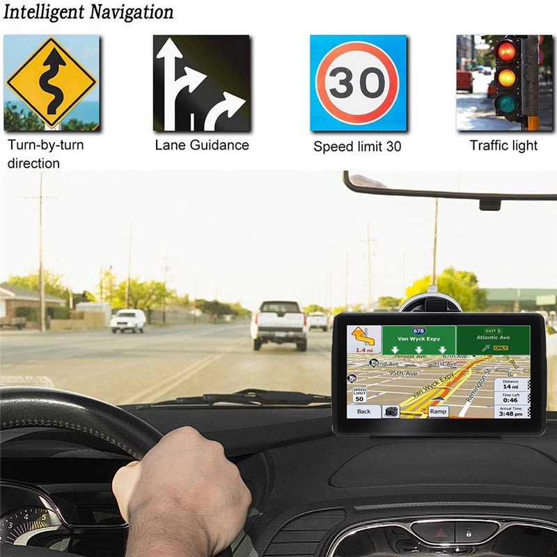 5inch Portable Car Gps Navigator with High-Definition Maps for Europe, the United States, the United Kingdom, and Germany, Suitable for Cars and Trucks