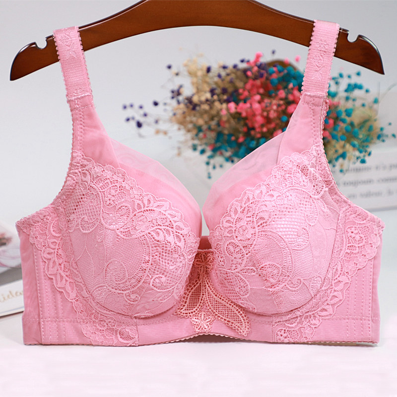 Đồ lót phụ nữ gợi cảm phần mỏng tập hợp điều chỉnh áo ngực kích thước lớn chất béo mm chống chảy xệ sưu tập phó sữa đầy đủ áo ngực quần lót bầu