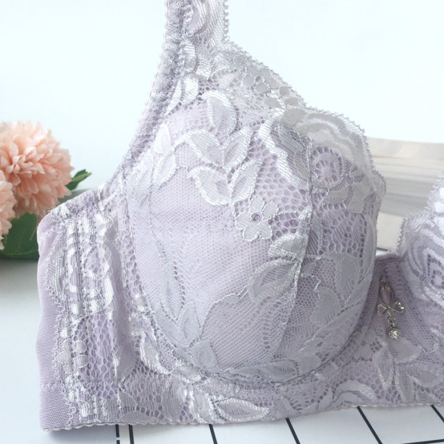 New push-up bra sponge-free ultra-thin adjustable full cup sexy lace women's underwear bra b cup