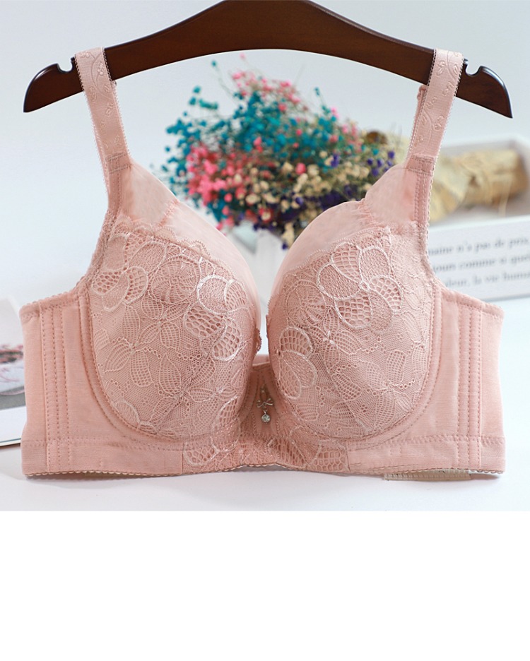 Phần mỏng thêm cỡ lớn áo ngực đầy đủ tập hợp điều chỉnh loại áo ngực lớn C cup D cup chất béo MM đồ lót nữ áo bra