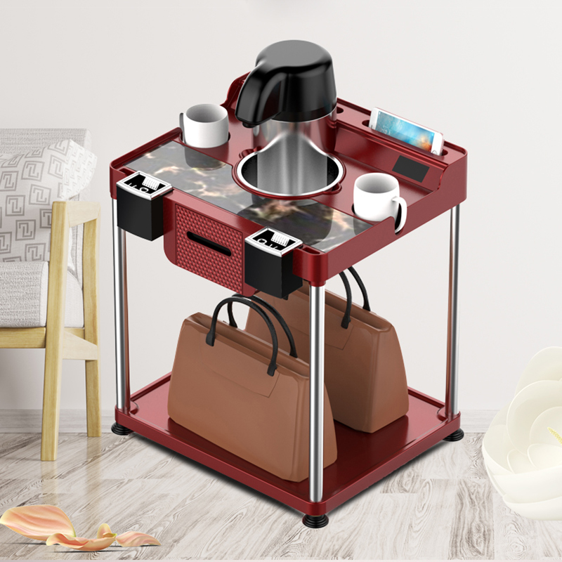 Small tea table mahjong machine tea table chess and card room special tea rack mahjong machine accessories mahjong table corner a few smoke pot tea