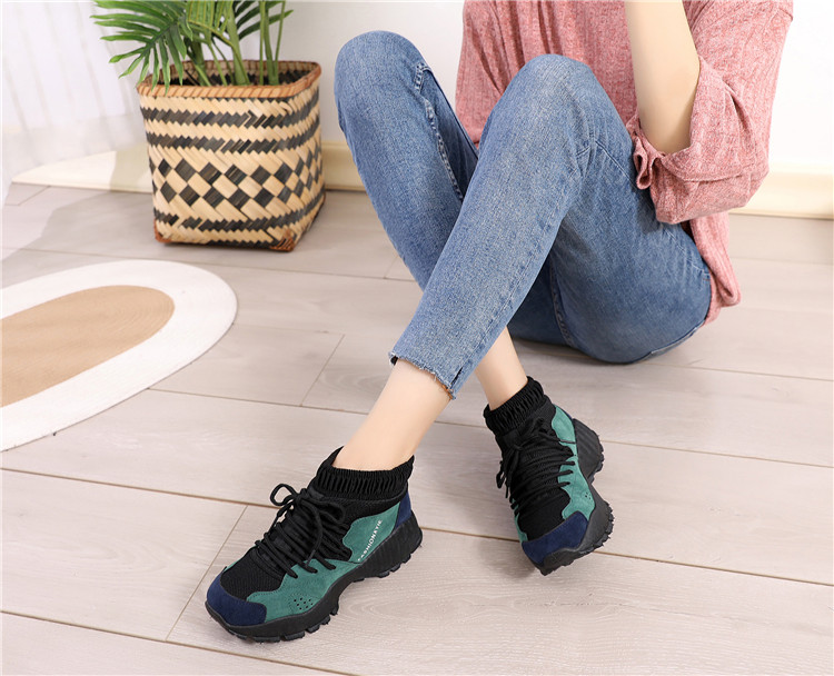 Mùa đông mới cộng với vớ nhung dày cao giày nữ Giày dép học sinh Hàn Quốc giày sneaker nữ chính hãng