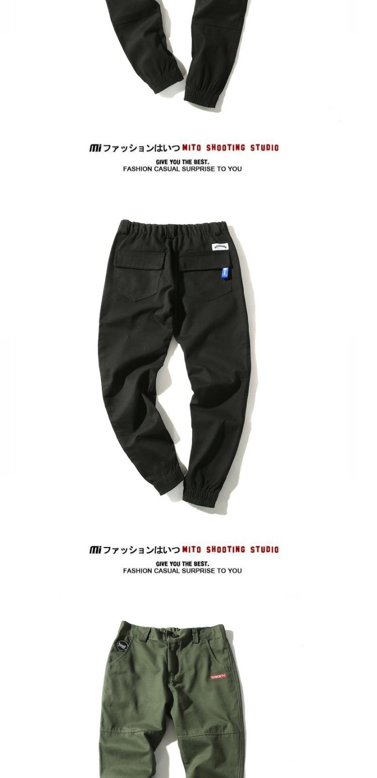 Ins siêu quần lỏng lẻo thẳng bf gió chân rộng quần Harajuku chín quần ulzzang overalls nam thương hiệu thủy triều quần ngố nam