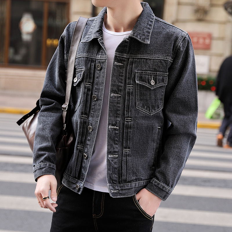 Denim jacket men's slim jacket Korean version handsome and versatile men's 2022 new youth casual top trend