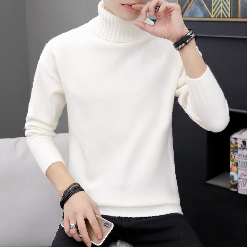 Can turn turtleneck sweater men's loose inner ins top 2022 winter Korean version plus velvet thick men's bottoming shirt