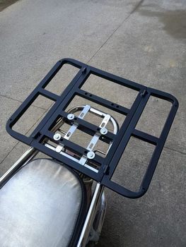 Motorcycle folding shelves electric vehicle shelves bicycle iron scooter tail rack with take-out box car rack