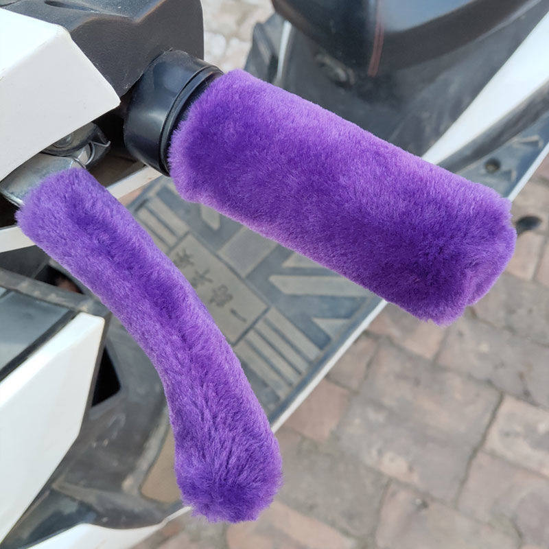 Winter electric car handle cover plush warm heating bicycle handle cover hand protection cold handle handle pedal