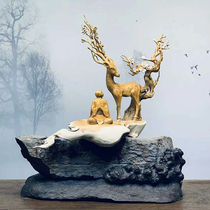 Wood in the root carving factory Taihang Cliff Bergen Hug Zen Consciousness 60-50-30 Living-room Home Pendulum direct sale