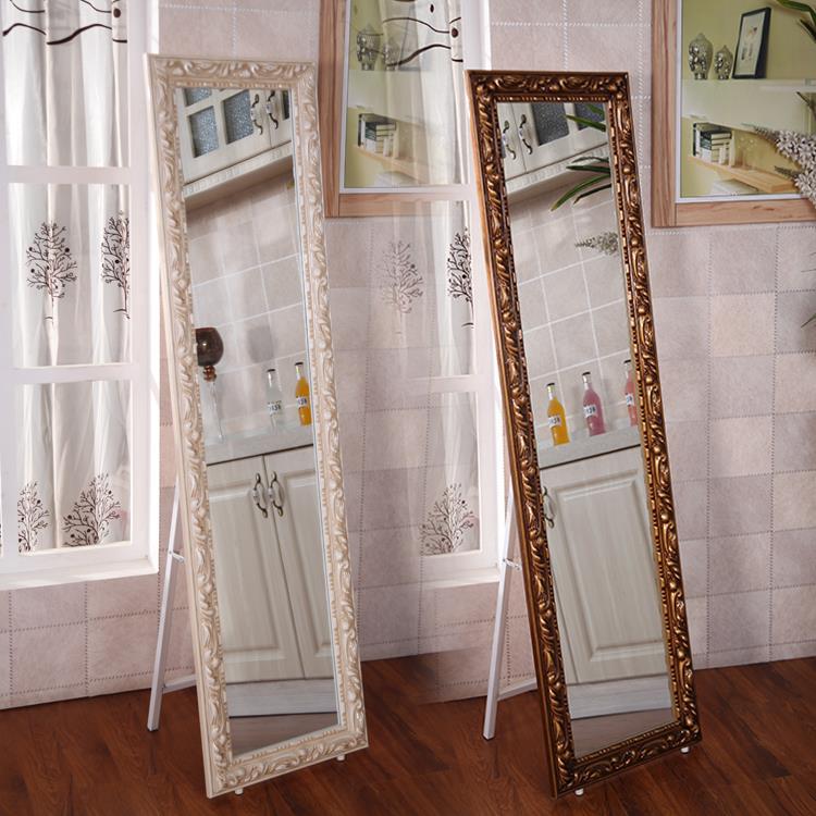 Border Beauty Salon Wall Hanging Studio Home Mirror Full Body Mirror Rectangular Beauty Room Stereo Makeup Mirror