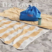 TheTavern Danish HAY Contrast Striped Design Water Absorbent Towels Nordic Cotton Beach Towels 2 Colors