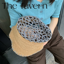 TheTavern Korea MISUABARBE 21SS hand-woven color matching cut-out straw hat fisherman hat 4 models