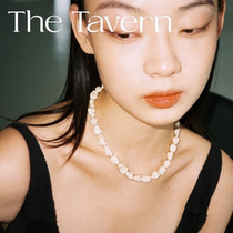 TheTavern Danish ANNI LU niche 18K gilded natural semi-precious stone beads pearl necklace choker
