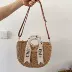 Khăn lụa bảng chữ cái Túi dệt bằng rơm cầm tay phù hợp với túi dệt bằng rơm hình bán nguyệt phù hợp túi nữ phù hợp với kỳ nghỉ bên bờ biển túi đi biển theo phong cách kỳ nghỉ 