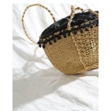 Соломенная плетеная пляжная сумка на одно плечо, 2019 года