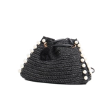 Соломенная пляжная сумка на одно плечо, модное украшение-шарик, 2018