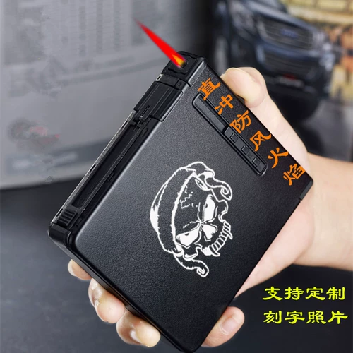 Зажигалка, креативный ветрозащитный портативный металлический портсигар, 20 шт, делается под заказ