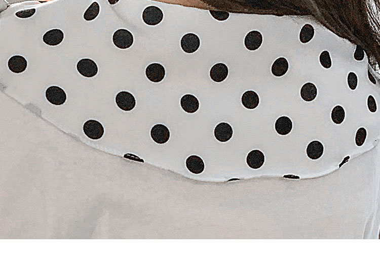 VK旗艦店 韓系小清新粉嫩波點披肩短袖上衣