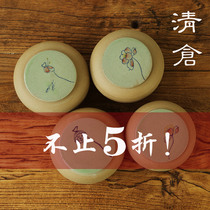 Donglei original Jingdezhen ceramic tea set hand-painted Puer tea pot waking tea tank storage tank summer