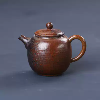 Japanese coarse pottery teapot handmade rust glaze pottery pot imitation wood-fired ceramic kiln kung fu tea set household tea single pot