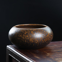 Japanese coarse pottery tea wash large household pen wash ceramic tea set accessories handmade water tea ceremony