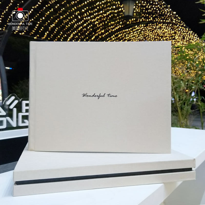 Good Time Elegant Gift Box Customized Fabric Butterfly Art Micro - Spray Wedding Photo Writing Album