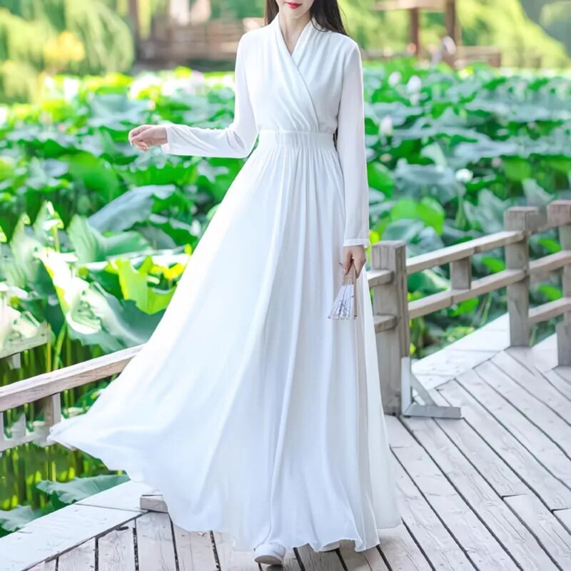 Hanfu Mid-Length Skirt, Base Skirt, Men's Skirt, Length 120cm, Long Drapey Skirt, Extra-Long Underskirt, Cosplay Costume, Extended Version Hanfu Mid-Length Skirt, Base Skirt, Men's Skirt, Length 120cm, Long Drapey Skirt, Extra-Long Underskirt, Cosplay Costume, Extended Version
