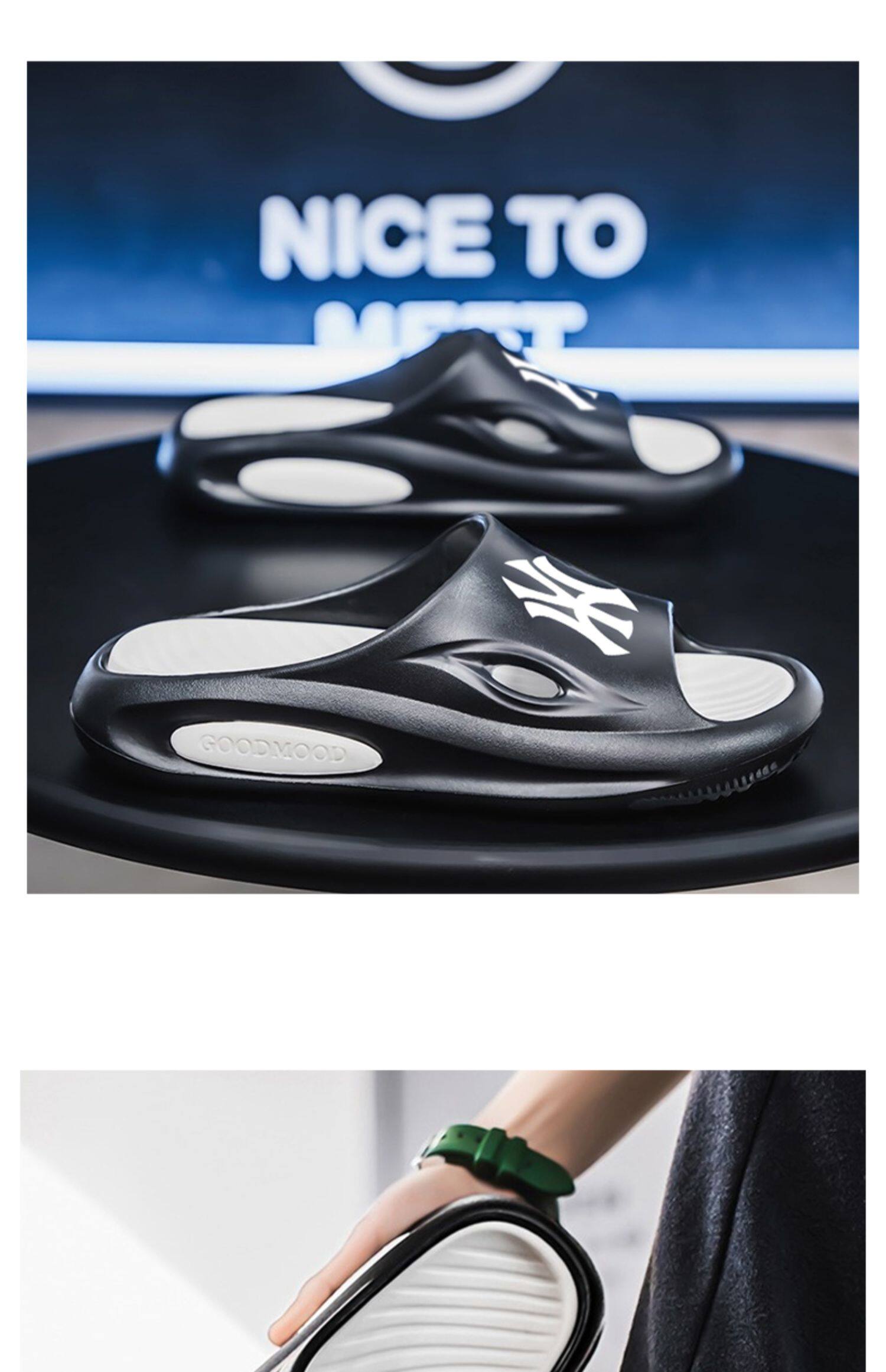 Отдых тапочки 拖鞋男潮牌2025新款夏季踩屎感家用防滑凉拖男士外穿潮流运动大码 1896680027