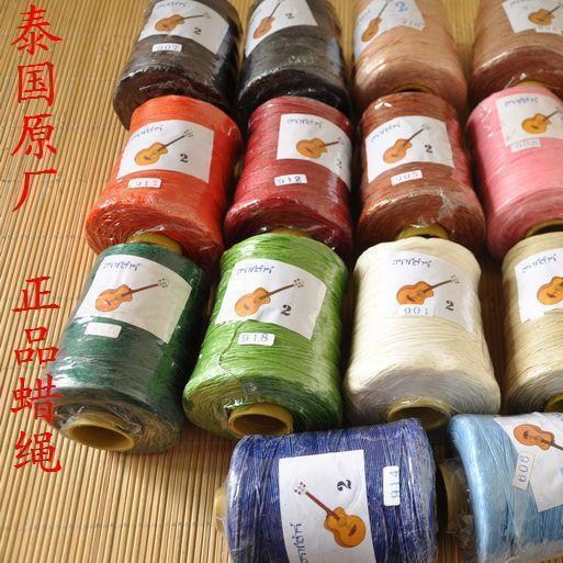 Thailand new original guitar DIY hand-woven wax rope wax silk silk rope string hand necklace Buddha brand beads