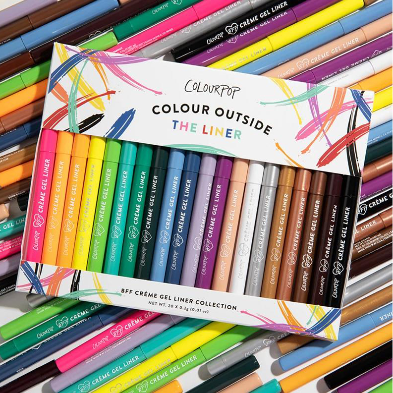 Clear Coloupop Kara Bubble Colored Eyeline Eyeline Glue Pen Wine Red Magenta White Juku