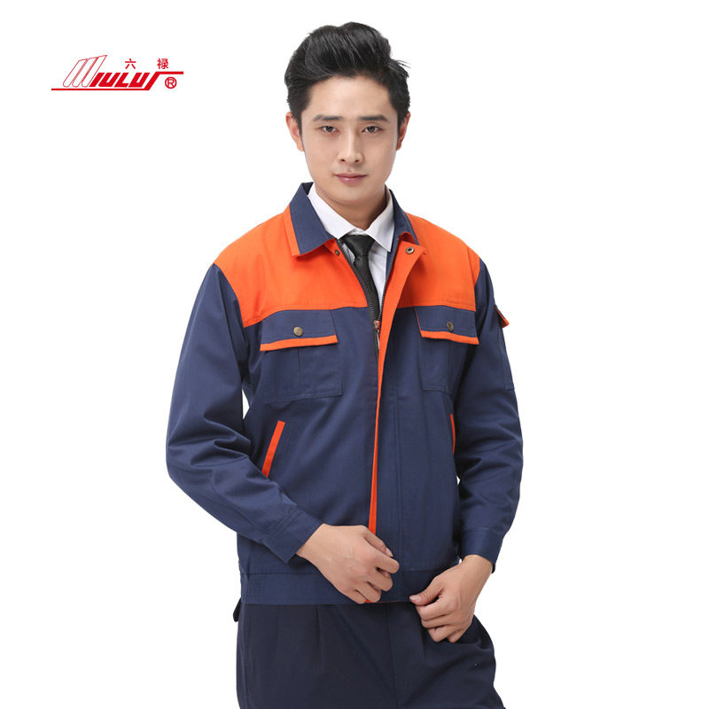 Silu Spring and Autumn Long sleeve Worksuit male 4S shop carpentry welder workshop clothes wear resistant customization