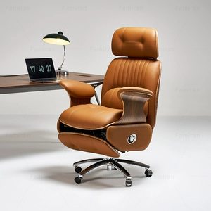 Электрический офисный стул Eames, высококачественное кожаное кресло с креслом, удобное сидячее кресло для начальника, эргономичное кресло для домашнего компьютера
