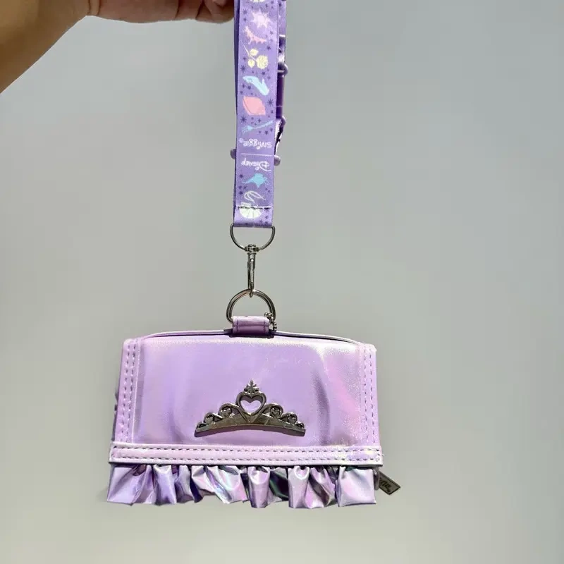 Australian Smiggle Wallet Children's Student Card Holder Lanyard Purple Seven Princesses Spider-Man Storage Bag Creative Gift