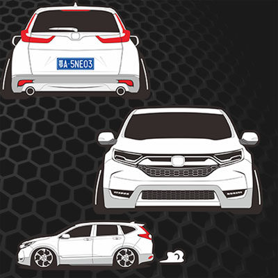 汉魂 Наклейки подходит для 17 стиль CRV19 стиль CRV18 стиль CRV автомобильные наклейки отражающий автомобильные наклейки сделанный на заказ 0566