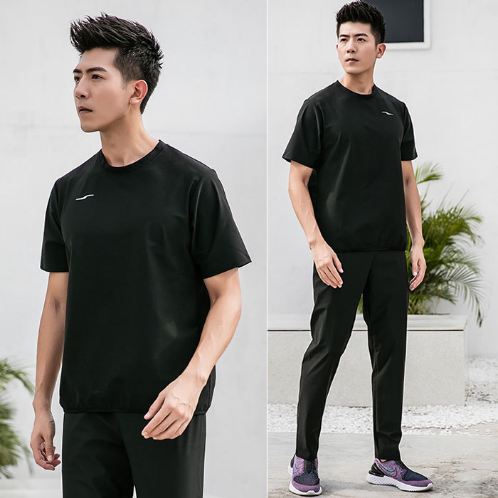 Sweat clothing men's suit fat loss big size running gym exercise sweating weight loss clothing summer sweat clothing