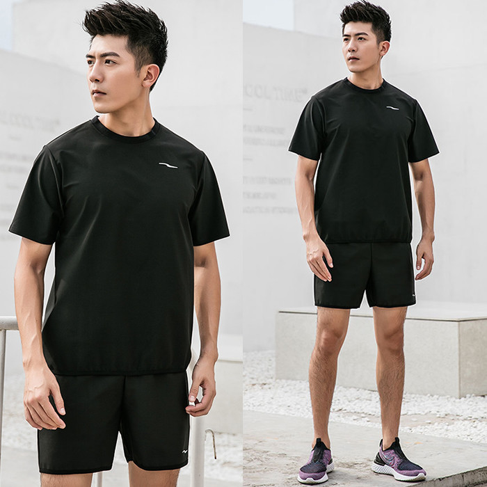 Sweat Suit Men Suit Weight Loss Clothes Burning Fat Large Size Yard Sweaty Sweatpants Short Sleeve Gym Sports Running Shorts Sweating Summer